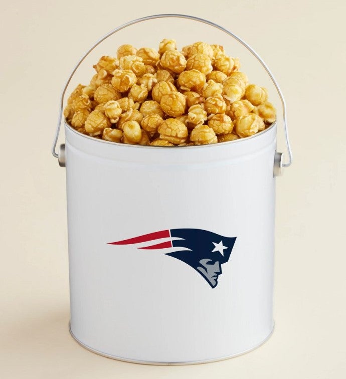 1 Gallon New England Patriots - Caramel Popcorn Tin